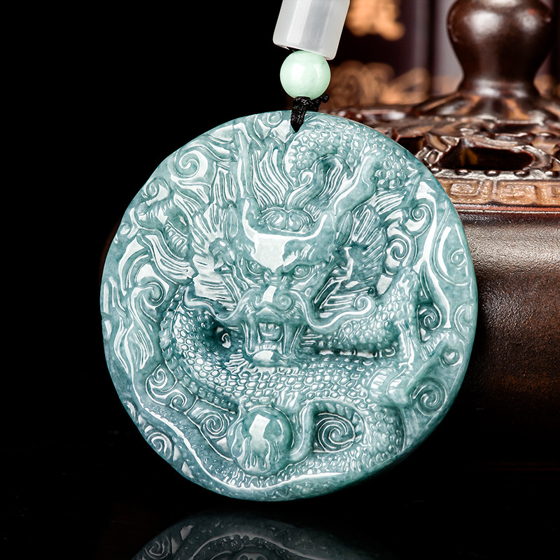 Women Accessories Jewelry - Burmesische Jadeit-Drachen-Anhänger-Halskette, Geschenke für Frauen, Modeaccessoires,