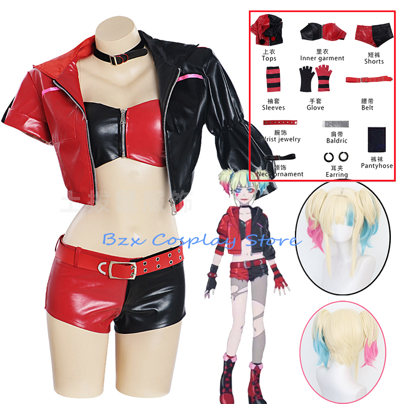 Women'S Harley Quinn Accessories - Film Witz Harley Cosplay Anime Another