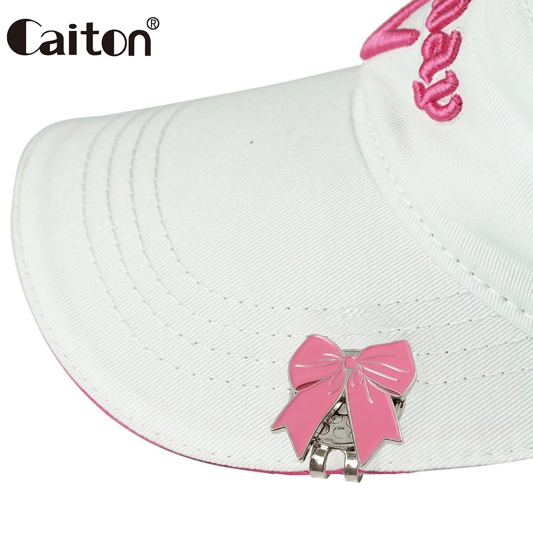 Women'S Golf Accessories - Caiton Rosa Schleife Golf-Hut-Clip Magnetischer Golfball-Marker