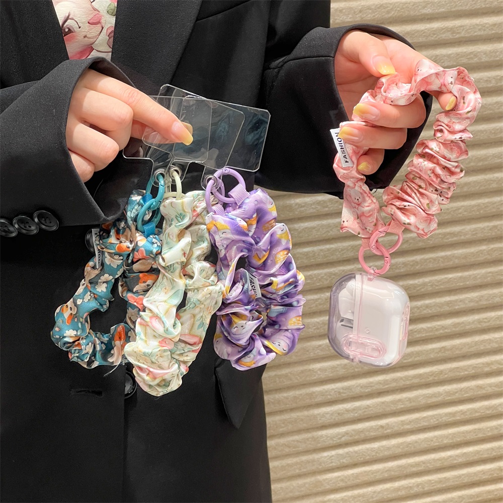 Women'S Keychain Accessories - Damen Seiden-Satin Scrunchies Universelles Handyband mit