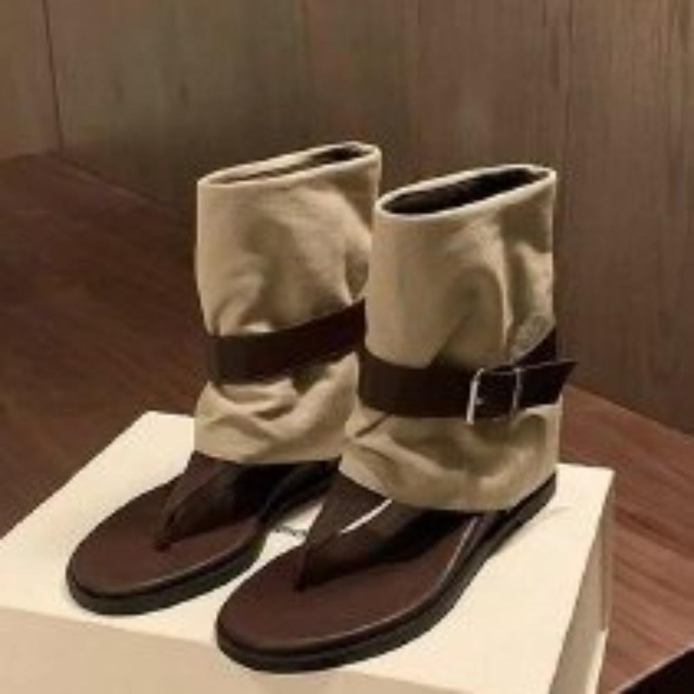 Women'S Accessories And Jewelry - Vintage Color-Block Zehenring-Sandalen für Damen, römische