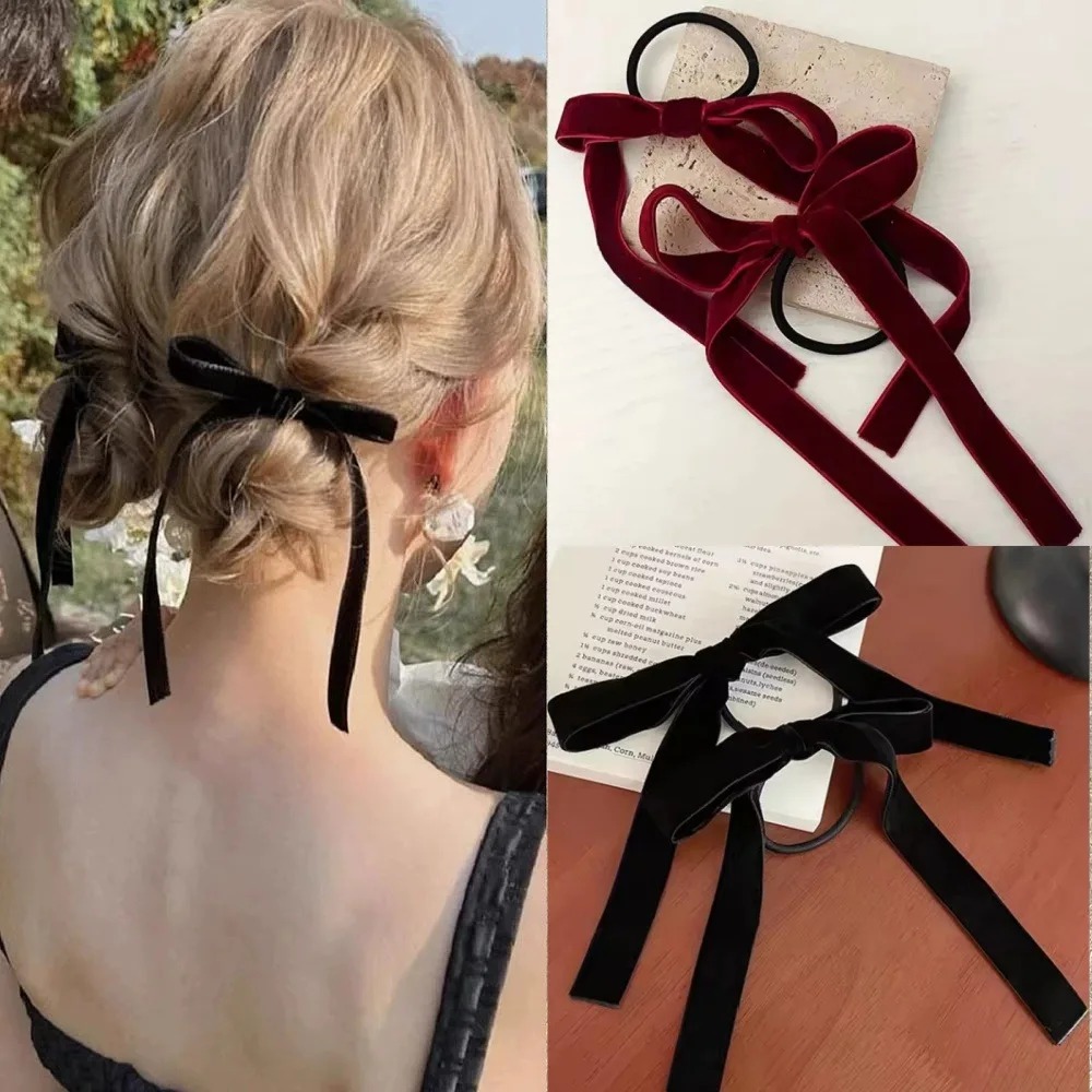 2 Stück Modische Schwarze Samt – Hair Tie Velvet Bewertung und Preis