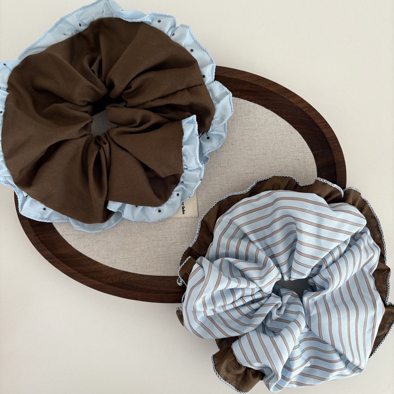 Wunderschönes braun-blaues Col – Hair Tie Velvet Bewertung und Preis