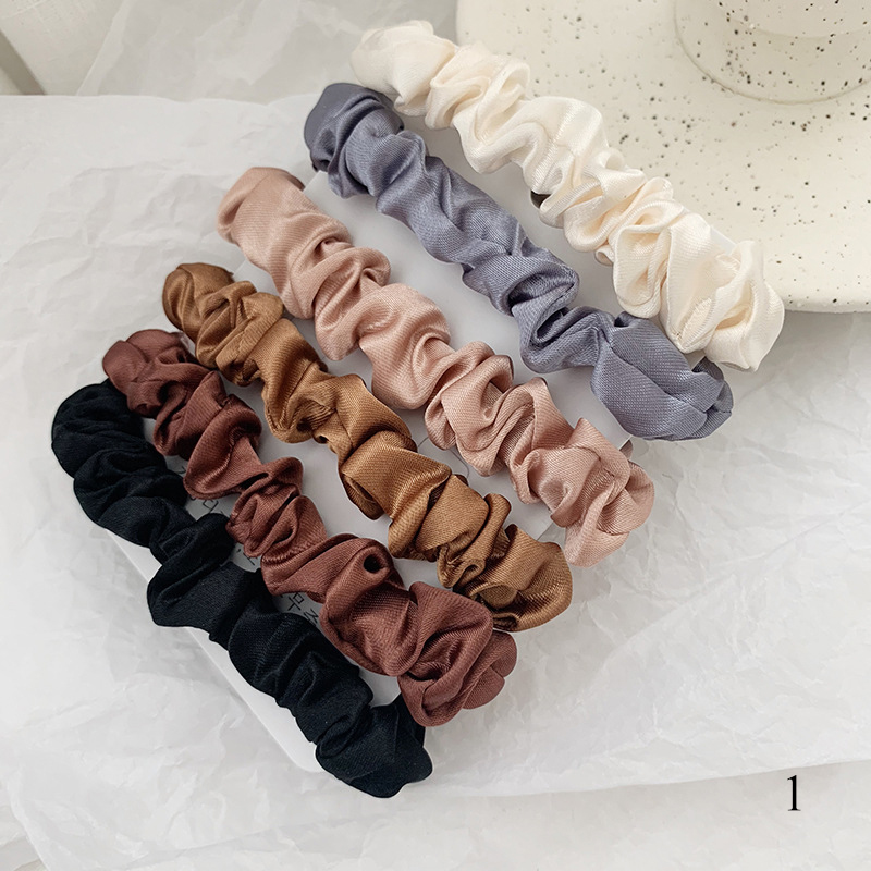 1Set Satin Seide Einfarbig Scr – Scrunchie Satin Set Bewertung und Preis