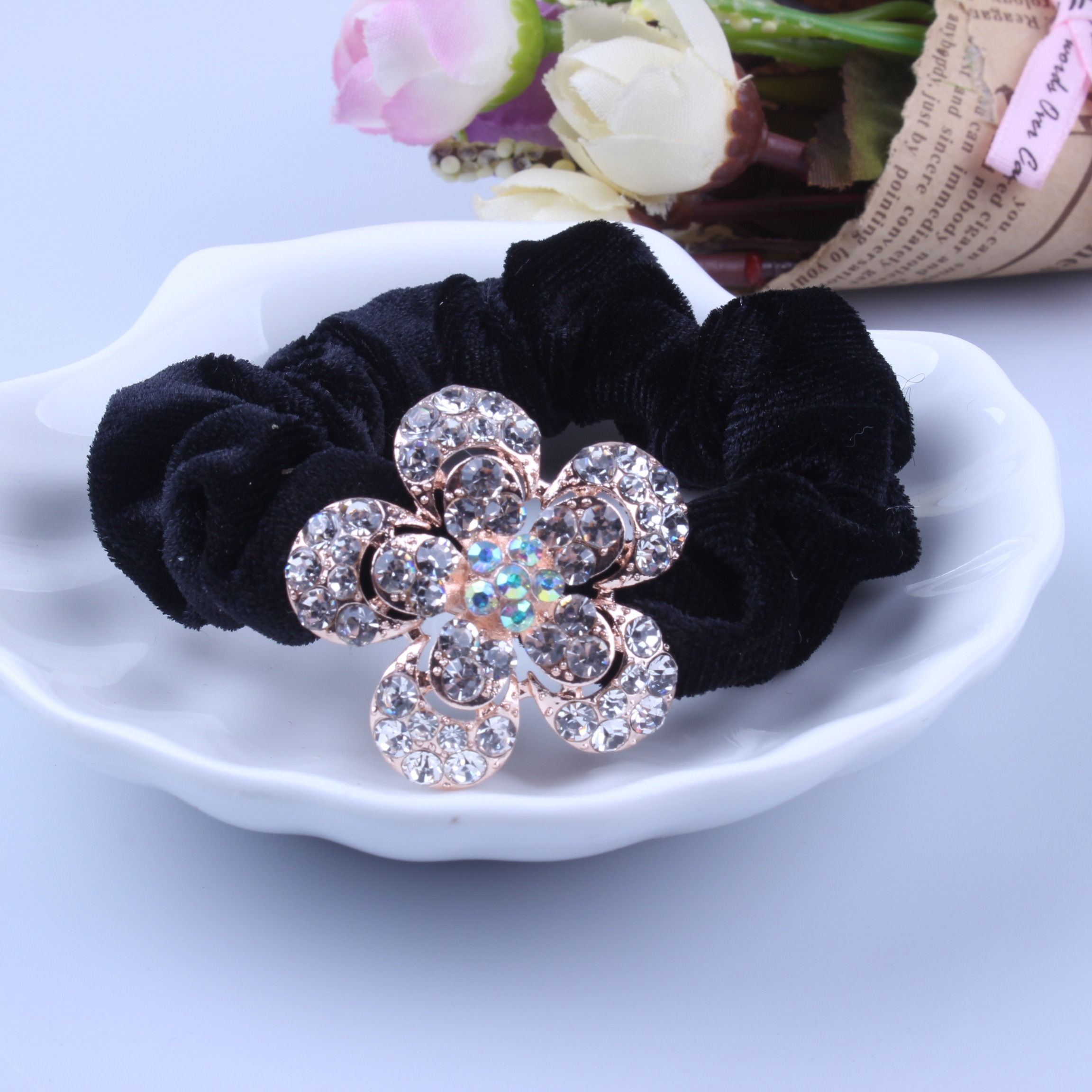 1 Stück schwarze Samt-Haargumm – Hair Tie Velvet Bewertung und Preis