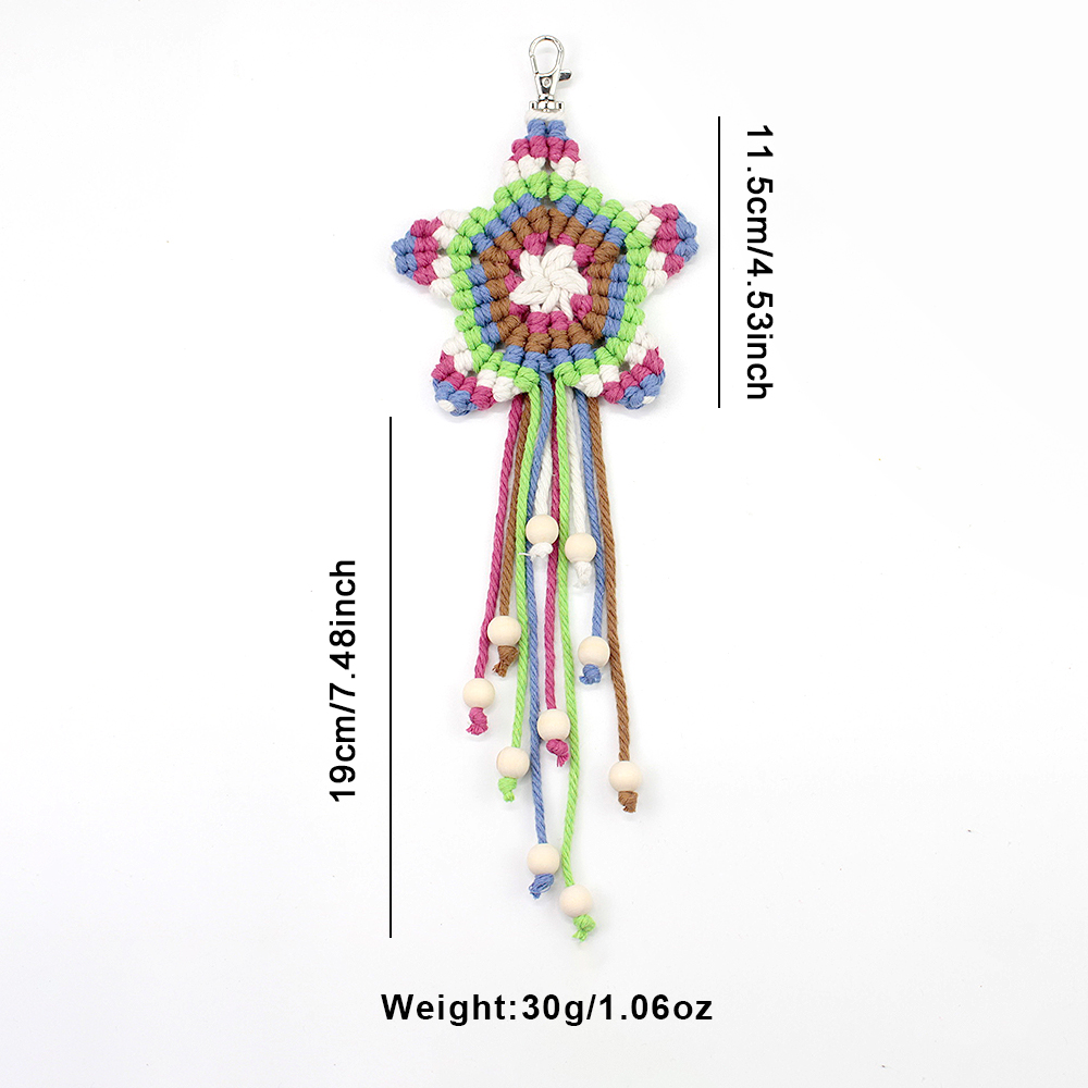 Boho Pentagramm Quasten-Anhäng – Women'S Keychain Accessories Bewertung und Preis