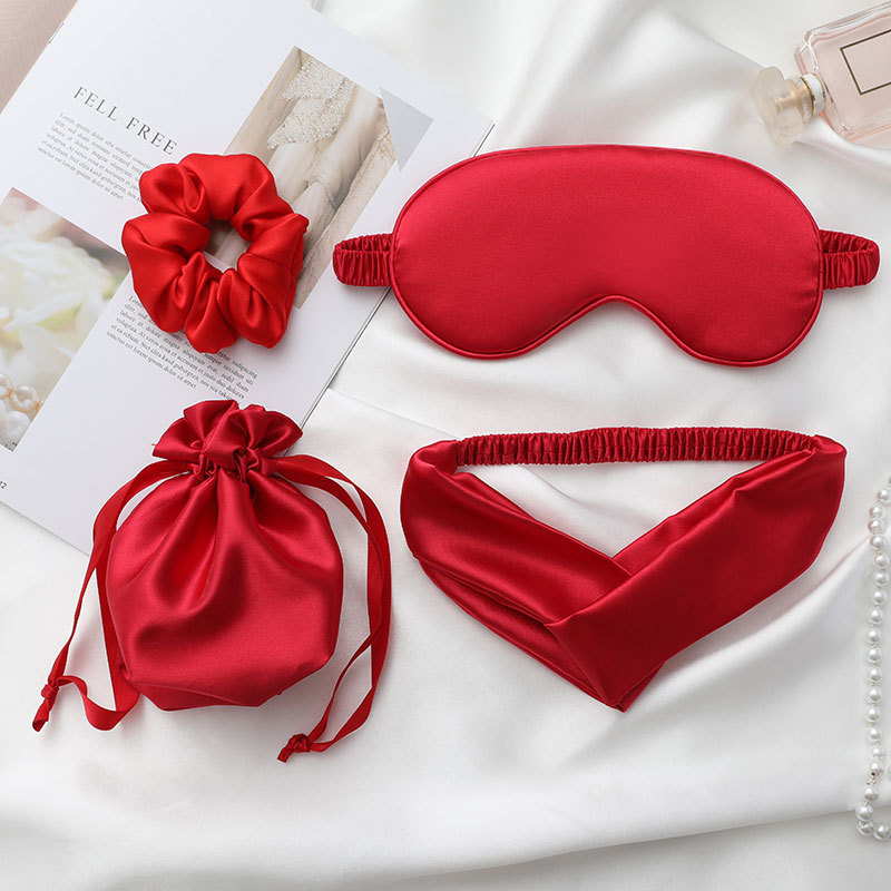 4 Stück Seide Augen maske Haar – Scrunchie Satin Set Bewertung und Preis